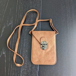 Tan Leather Crossbody Small Purse